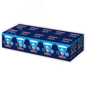 Лампа светодиодная 10 Вт Патрон GU5. Форма JCDR матовая Серия Norma Белый свет 4000K Картон ТМ Volpe LED-JCDR-10W/NW/GU5.3/NR Набор из 10штук