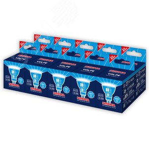 Лампа светодиодная 10 Вт Патрон GU10 Форма JCDR матовая Серия Norma Белый свет 4000K Картон ТМ Volpe LED-JCDR-10W/NW/GU10/NR Набор из 10штук