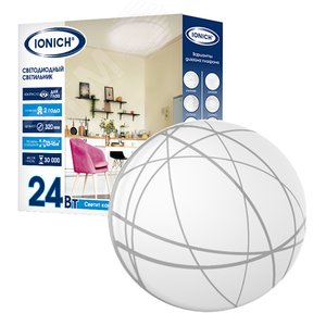Светильник светодиодный декоративный ДБО 24Вт 1680Лм 230В 4000К IP20 IONICH