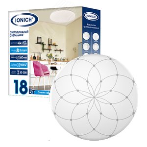 Светильник светодиодный декоративный ДБО 18Вт 1260Лм 230В 6500К IP20 IONICH