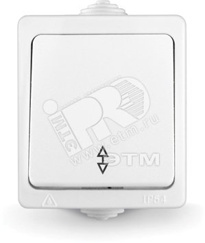 Выключатель Аллегро одноклавишный проходной IP54 белый