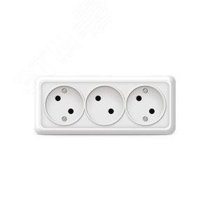Олимп Розетка тройная без заземления наружная