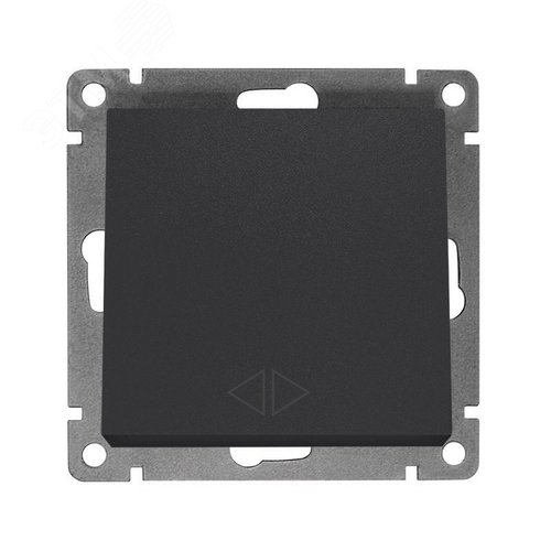 Афина выключатель перекрёстный одноклавишный , с/у, 10А, 220В, механизм графит (еврослот)