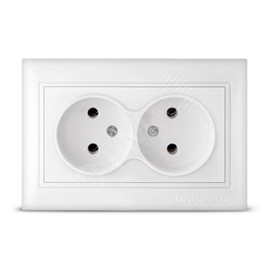 Севиль Розетка х 2 без заземления белая