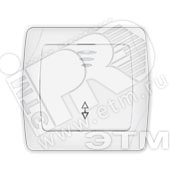 Выключатель проходной одноклавишный скрытый Маргарита 10А с индикацией белый