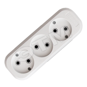 Розетка-колодка 3 поста наружная без заземления ABS-пластик