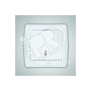 Выключатель Маргарита одноклавишный проходной белый