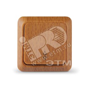 Выключатель Олимп одноклавишный проходной бук