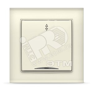 Выключатель Бриллиант одноклавишный проходной с подсветкой слоновая кость