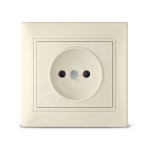 Розетка Севиль без заземления слоновая кость (ivory)