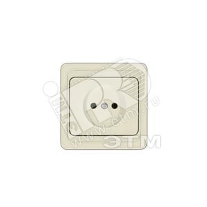 Розетка Валери без заземления слоновая кость