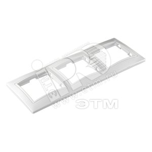 Рамка 3 поста Севиль горизонтальная белая