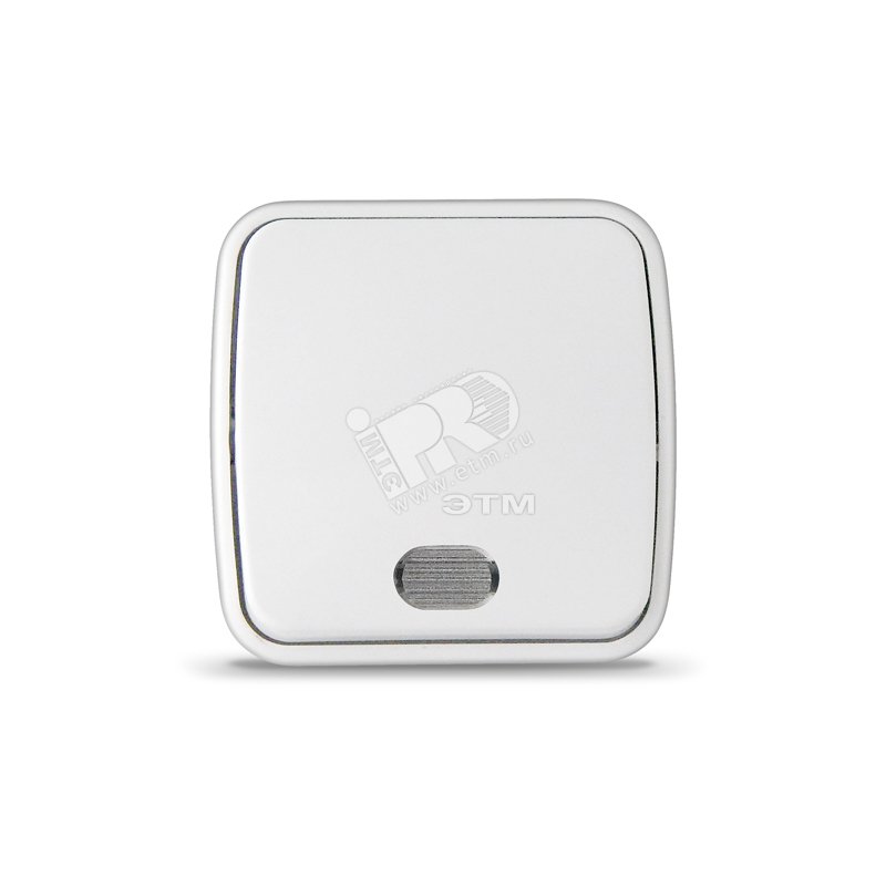 Выключатель Электра одноклавишный с подсветкой белый