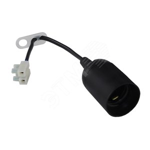 Патрон подвесной термопластик с клеммной колодкой Е27 4А 250В черный