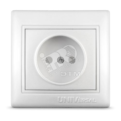 Розетка Севиль без заземления с защитной шторкой белая