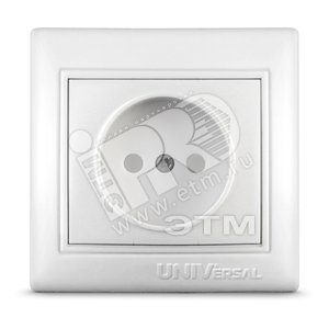 Розетка Севиль без заземления с защитной шторкой белая
