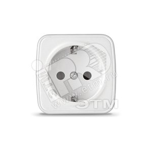 Розетка Электра с заземлением белая
