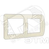 Рамка 2 поста Валери горизонтальная слоновая кость