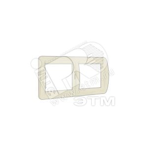 Рамка 2 поста Валери горизонтальная слоновая кость