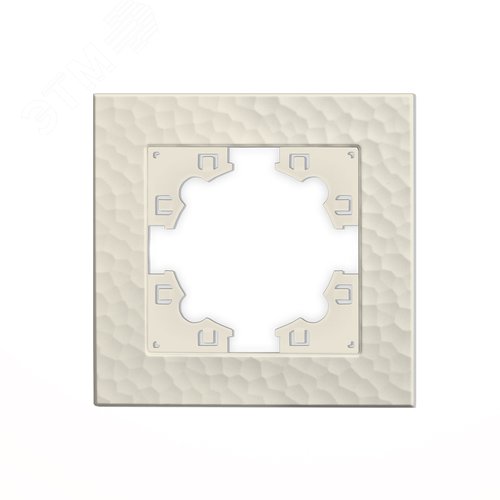 Рамка фактурная 1 пост UNIVersal серия Афина слоновая кость (ivory) (еврослот)
