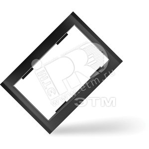 Рамка 2 поста Бриллиант черная