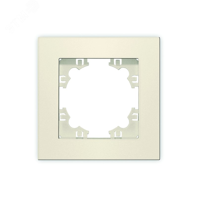 Рамка одноместная горизонтальная серия Афина слоновая кость (ivory) (еврослот)