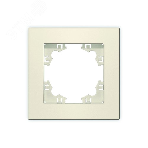 Рамка одноместная горизонтальная серия Афина слоновая кость (ivory) (еврослот)