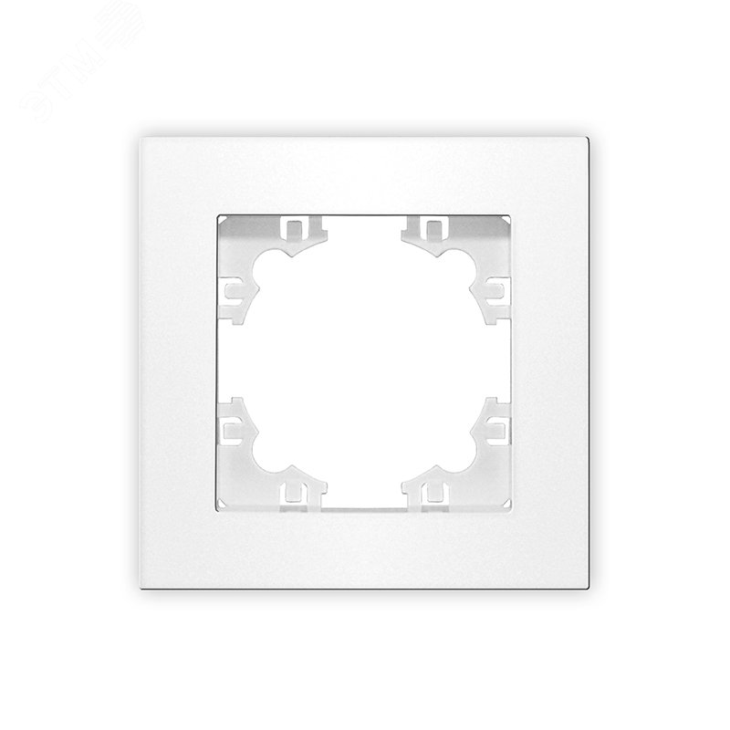 Рамка одноместная горизонтальная серия Афина белая (еврослот)