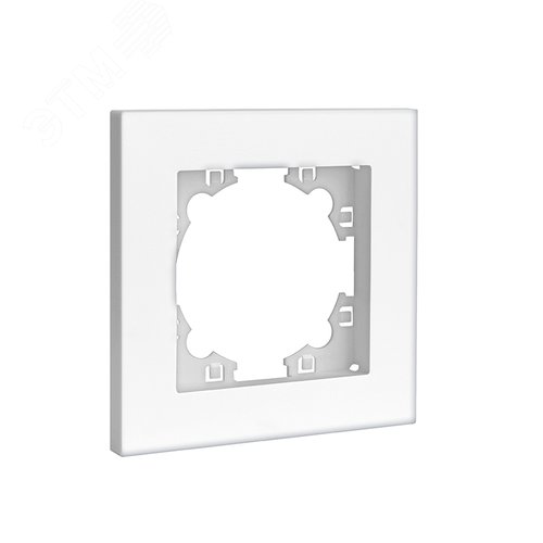 Рамка одноместная горизонтальная серия Афина белая (еврослот)