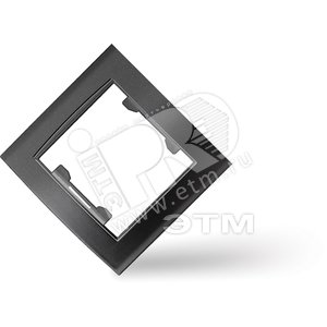 Рамка 1 пост Бриллиант черная