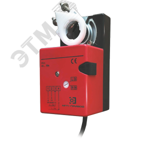 Электропривод воздушной заслонки 02АВ230 2Нм, управлящий сигнал 0-10В, 230В, со вспомогательными переключателями