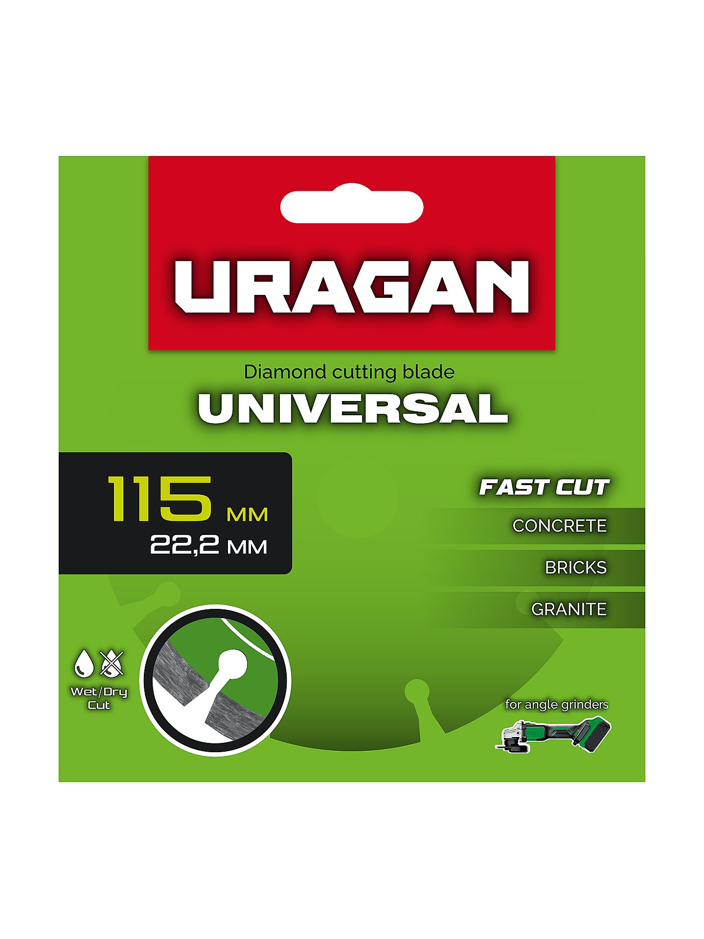 URAGAN UNIVERSAL 115 мм, диск алмазный отрезной сегментный (36705-115)