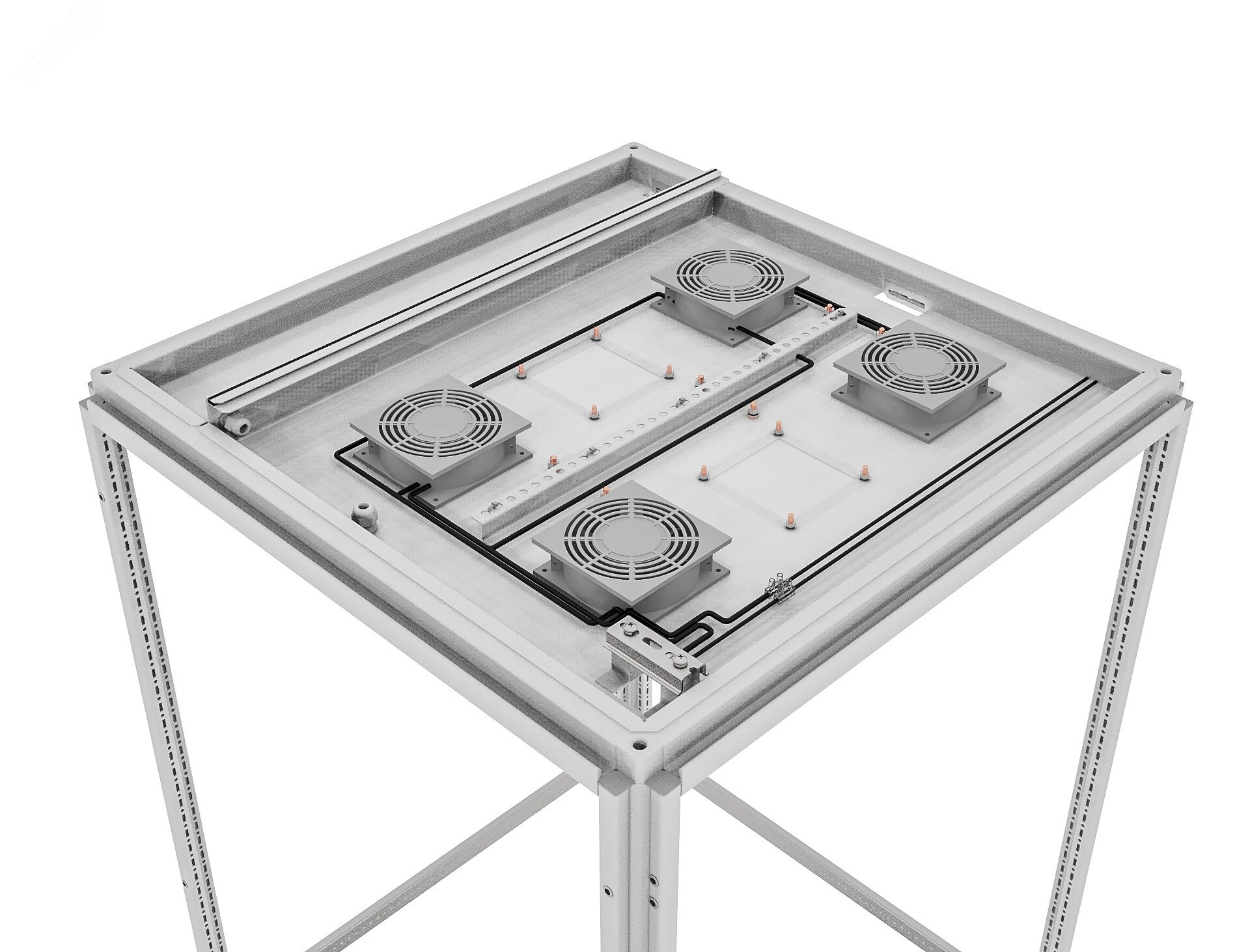 Панель вентиляторная двухсекционная RS52 60.80 (4 вентилятора, терморегулятор)