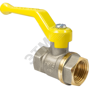 Кран шаровой для газа 11Б27фтМ никелированный 1' ВВ ручка рычаг