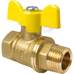 Кран шаровой для газа 11Б27фтМ 1' ВН ручка бабочка