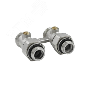 Узел нижнего подключения радиатора прямой 3/4 (с  комплетом адаптеров 1/2)