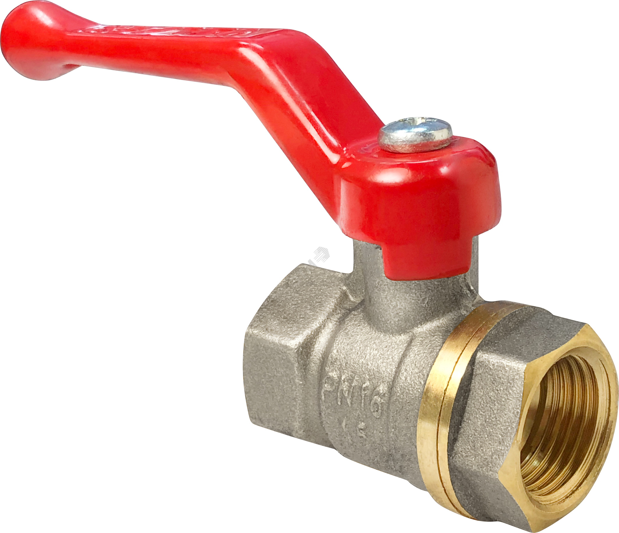 Кран шаровой OPTIMA 11Б27фт1М никелированный 3/4' ВВ ручка рычаг