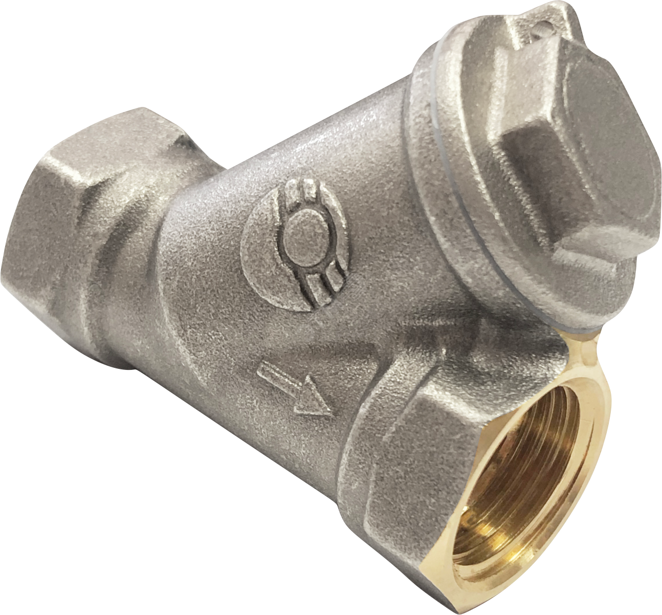 Фильтр латунный сетчатый 46Б5фт1 под пломбу никелированный 1/2' ВВ