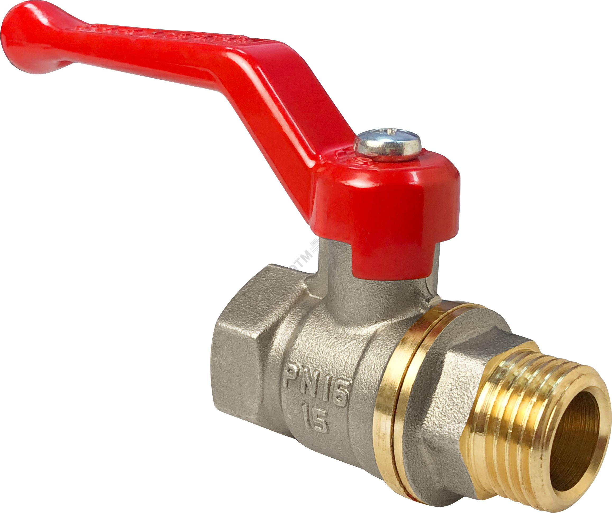 Кран шаровой OPTIMA 11Б27фт1М никелированный 1/2' ВН ручка рычаг