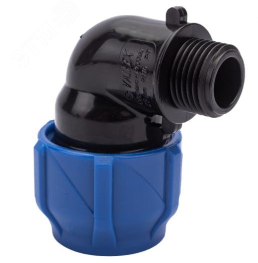 Отвод компрессионный присоединительный ПНД НР 25х1/2 (120/30)