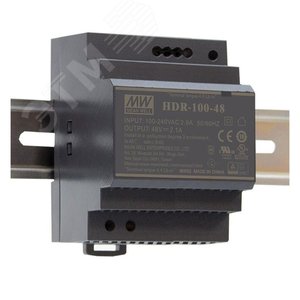 Источник питания на DIN-рейку 24 В,3,83 А,100 Вт, MEANWELL, III класс защиты, 70х90х54,5 мм