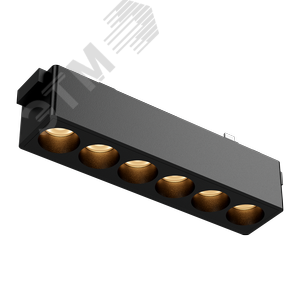 Светильник светодиодный трековый линейный Comfort L122 для магнитной системы Galakti 122х26х24 мм 6 Вт 3000 K 24 град CRI>90 черный