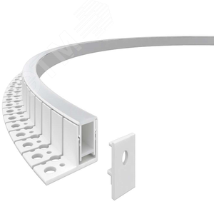 Профиль алюминиевый гибкий для встр. в ГКЛ 2000х16х14мм (36х14мм, вылет 20мм, макс. шир. ленты 12мм)