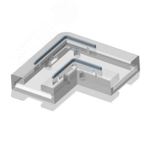 Соединитель жесткий пластиковый прозрачный для ленты COB 10 мм, лента-лента L-поворот (5 шт)