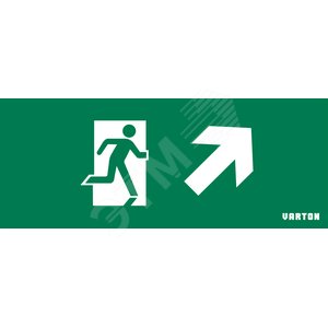 Пиктограмма СТРЕЛКА ВВЕРХ ВПРАВО для аварийно-эвакуационного светильника ip20
