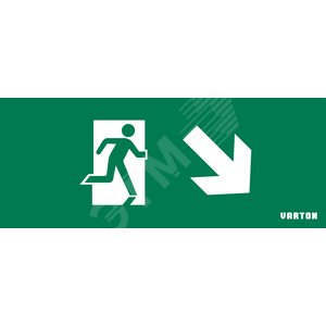 Пиктограмма СТРЕЛКА ВНИЗ ВПРАВО для аварийно-эвакуационного светильника ip20