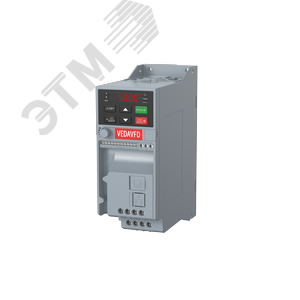 Преобразователь частоты VF-51-P4K0-0009-T4-E20-B-H Входное напряжение, 380 В. Выходная мощность 4кВт. Номинальный выходной ток 9,5 А. Ток перегрузки 1