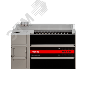 Модуль процессорный VC-S, Электропитание 24В DC, 16 входных сигналов, 16 выходных транзисторных сигнала (четыре из них импульсные, с частотой до 200кГ