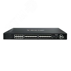 Коммутатор управляемый L3 26 портов, 24хSFP+ 1/10 Гб/с, 2хQSFP+ 10/40 Гб/с
