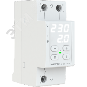 Реле напряжения c контролем тока Welrok VI-50